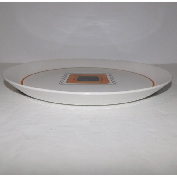VTG MCM Mikasa Duplex Ben Seibel AXIOM 12.5" Serving Platter White Orange Black - Picture 5 of 7